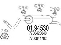 Toba esapament finala 01 94530 MTS pentru Renault Megane Renault ScEnic