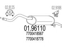 Toba esapament finala 01 96110 MTS pentru Renault Clio