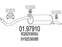 Toba esapament finala 01 97910 MTS pentru Seat Cordoba Skoda Fabia