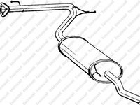 Toba esapament finala 281-093 BOSAL pentru Citroen Jumper 2002 2003 2004 2005 2006 2007 2008 2009 2010 2011 2012 2013 2014 2015 2016 2017 2018 2019 2020 2021 2022 2023 2024