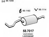 Toba esapament finala 58 7017 ASSO pentru Seat Toledo 1998 1999 2000 2001 2002 2003 2004