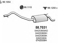 Toba esapament finala 58 7031 ASSO pentru Vw Eurovan Vw Transporter