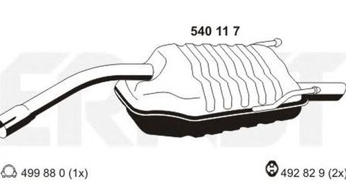 Toba esapament finala ALFA ROMEO 147 937 ERNS