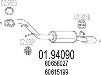 Toba esapament finala ALFA ROMEO SPIDER 916 916S MTS 1.9409