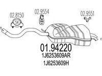 Toba esapament finala AUDI A3 8L1 MTS 1.9422