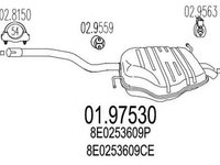 Toba esapament finala AUDI A4 8E2 B6 MTS 1.9753