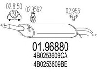 Toba esapament finala AUDI A6 4B2 C5 MTS 1.9688