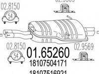 Toba esapament finala BMW 3 cupe E46 MTS 1.6526