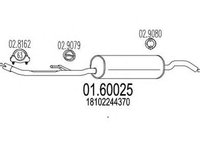 Toba esapament finala BMW 5 Touring E34 MTS 1.60025