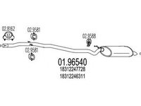 Toba esapament finala BMW 5 Touring E39 MTS 1.9654