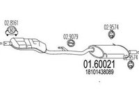 Toba esapament finala BMW Z3 E36 MTS 1.60021