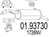 Toba esapament finala CITROEN C2 JM MTS 1.9373