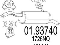 Toba esapament finala CITROEN C2 JM MTS 1.9374