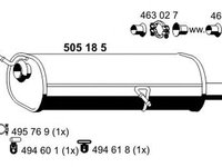 Toba esapament finala CITROEN C4 cupe LA ERNST 505185