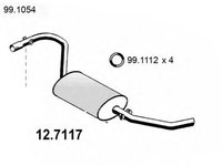 Toba esapament finala CITROEN JUMPER platou sasiu 230 ASSO 127117