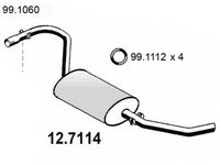 Toba esapament finala CITROEN JUMPER platou sasiu 230 ASSO 127114