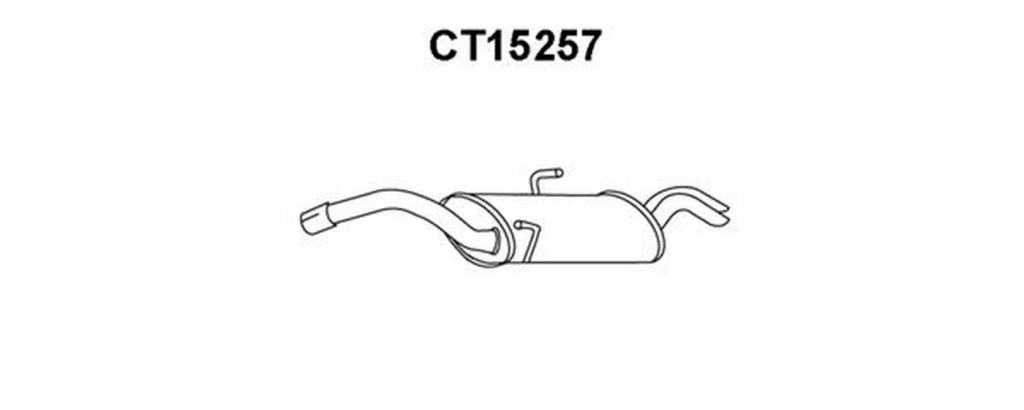Toba esapament finala CITROEN JUMPY platou sasiu BU BV BW BX VENEPORTE CT15257