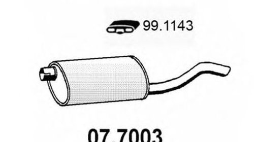 Toba esapament finala DAEWOO CIELO limuzina K