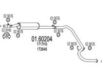 Toba esapament finala FIAT DUCATO caroserie 290 MTS 1.60204