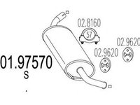 Toba esapament finala FIAT DUCATO platou sasiu 244 MTS 1.9757