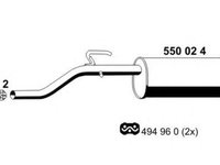 Toba esapament finala FIAT GRANDE PUNTO 199 ERNST 550024