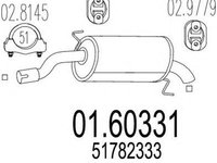 Toba esapament finala FIAT GRANDE PUNTO 199 MTS 1.60331