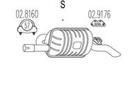 Toba esapament finala FIAT PUNTO 176 MTS 1.6853