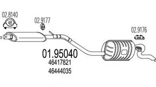 Toba esapament finala FIAT PUNTO 188 MTS 1.95