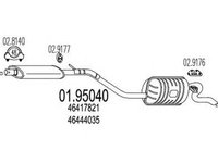 Toba esapament finala FIAT PUNTO Cabriolet 176C MTS 1.9504