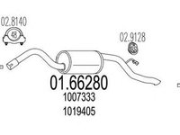 Toba esapament finala FORD ESCORT VI combi GAL MTS 1.6628