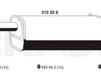 Toba esapament finala FORD FIESTA V JH JD ERNST 310208