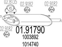 Toba esapament finala FORD FIESTA V JH JD MTS 1.9179