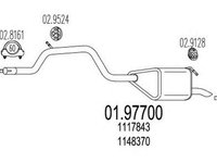 Toba esapament finala FORD MONDEO III limuzina B4Y MTS 1.977