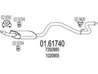 Toba esapament finala FORD TRANSIT platou sasiu E MTS 1.6174