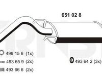 Toba esapament finala HONDA CIVIC VI Hatchback EJ EK ERNST 651028