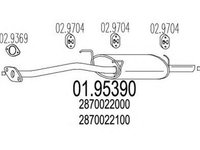 Toba esapament finala HYUNDAI ACCENT I X3- MTS 1.9539