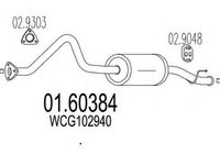 Toba esapament finala LAND ROVER DEFENDER Station Wagon LD MTS 1.60384