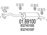 Toba esapament finala MAZDA 323 F IV BG MTS 1.691