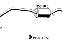 Toba esapament finala MERCEDES-BENZ B-CLASS W245 ERNST 350105