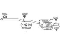 Toba esapament finala MERCEDES-BENZ C-CLASS combi S202 MTS 1.9711