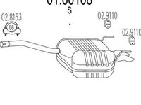 Toba esapament finala MERCEDES-BENZ C-CLASS cupe CL203 MTS 1.60108