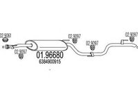 Toba esapament finala MERCEDES-BENZ V-CLASS 638 2 MTS 1.9668