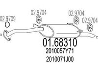 Toba esapament finala NISSAN PRIMERA Hatchback P10 MTS 1.6831