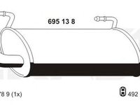 Toba esapament finala NISSAN PRIMERA P11 ERNST 695138