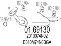 Toba esapament finala NISSAN PRIMERA Traveller W10 MTS 1.6913