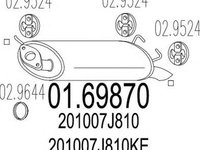 Toba esapament finala NISSAN PRIMERA Traveller WP11 MTS 1.6987