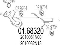 Toba esapament finala NISSAN PRIMERA Traveller W10 MTS 1.6832