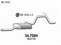 Toba esapament finala OPEL AGILA (A) (H00) (2000 - 2007) ASSO 34.7094