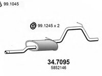 Toba esapament finala OPEL AGILA (A) (H00) (2000 - 2007) ASSO 34.7095 piesa NOUA