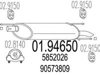 Toba esapament finala OPEL ASTRA F CLASSIC hatchback MTS 1.9465